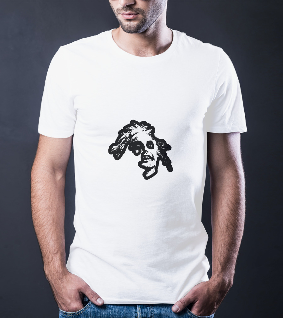 Beetlejuice Face Distorted Black And White Character Expression T-Shirt