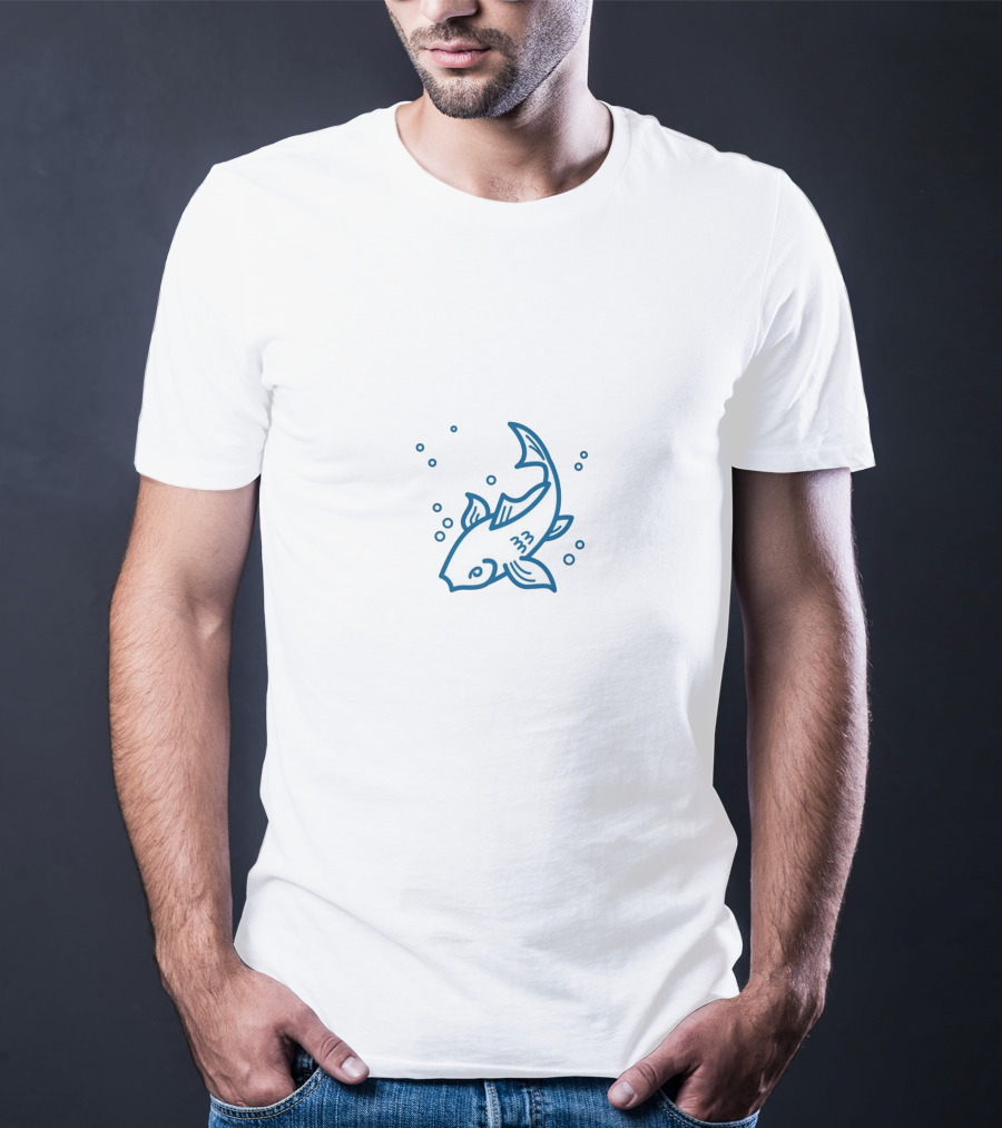 Informer Fish Icon With Bubbles T-Shirt