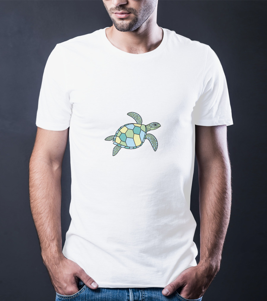 Stephanie Soo Sea Turtle Hexagon T-Shirt