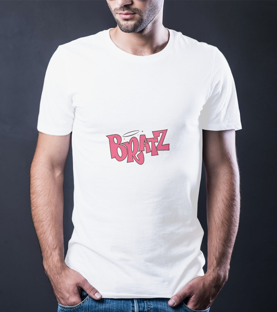 Bratz Pink Logo With Halo And Star Accents T-Shirt