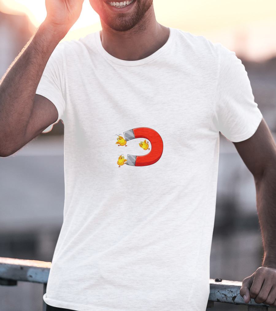 Chicks In The Office Magnet Attraction With Chicks Flying T-Shirt
