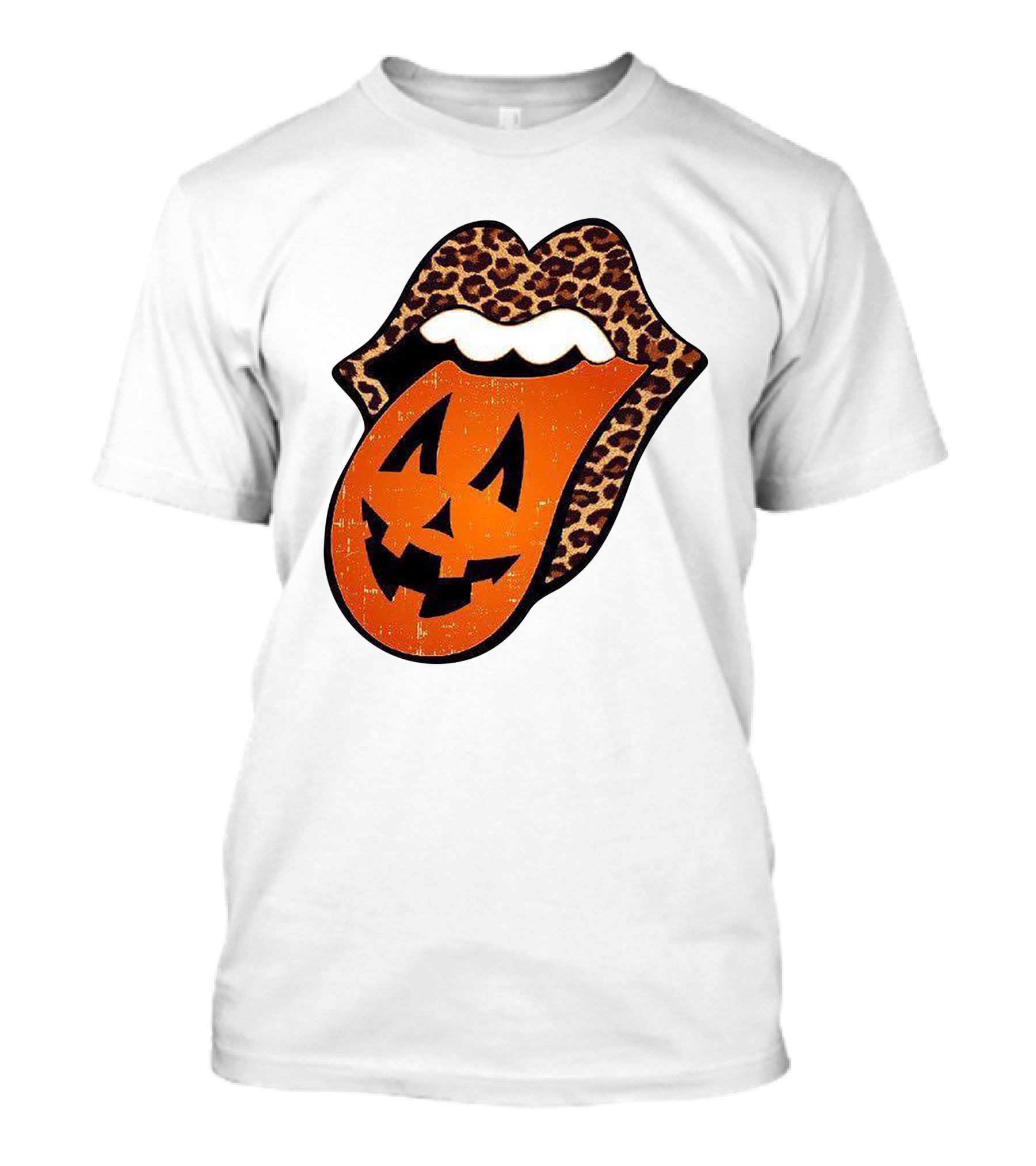 Rolling Pumpkin Leopard Tongue Jack-O'-Lantern T-Shirt