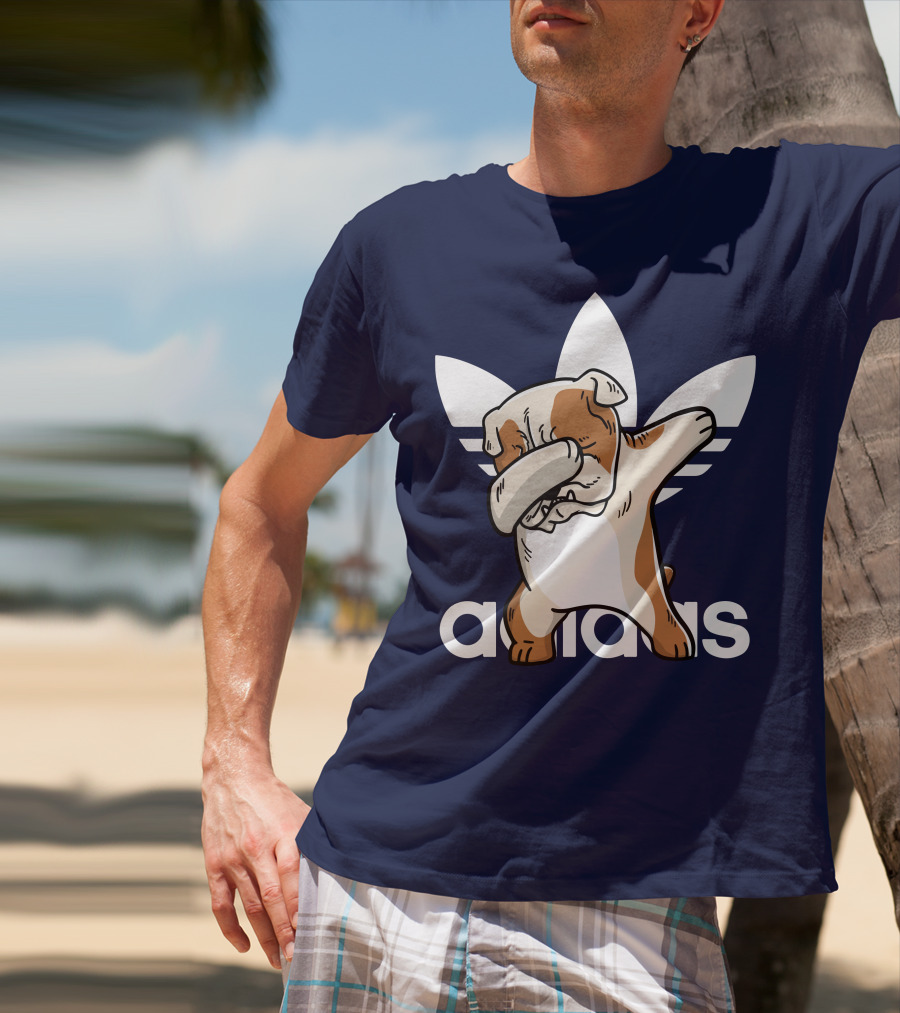 Dabbing English Bulldog Funny Parody 002 T-Shirt