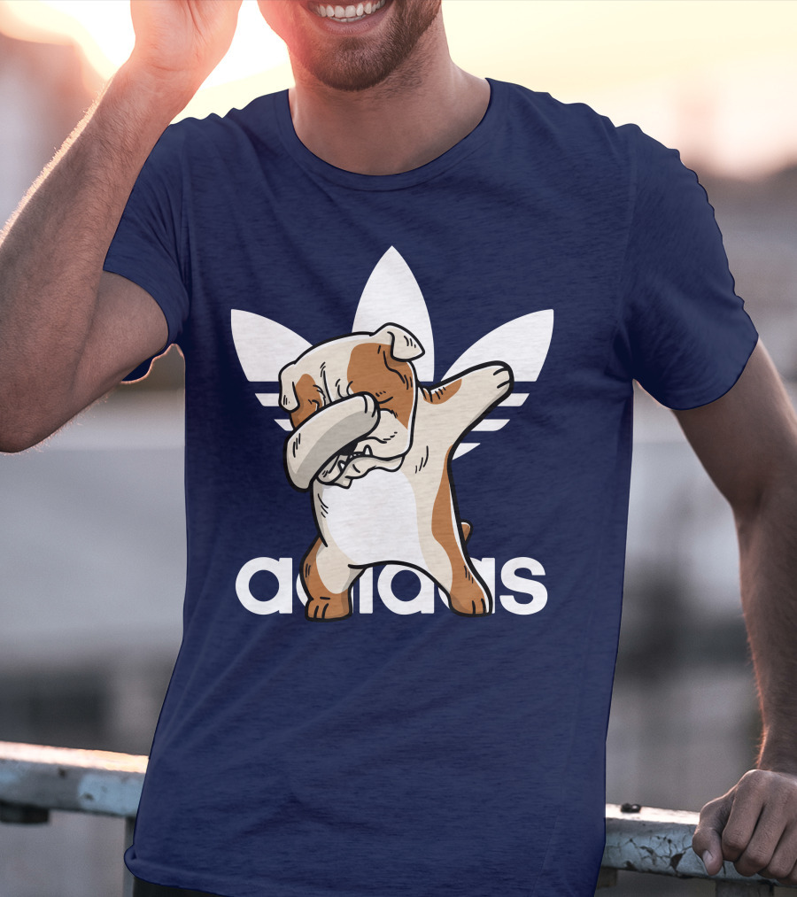Dabbing English Bulldog Funny Parody 002 T-Shirt
