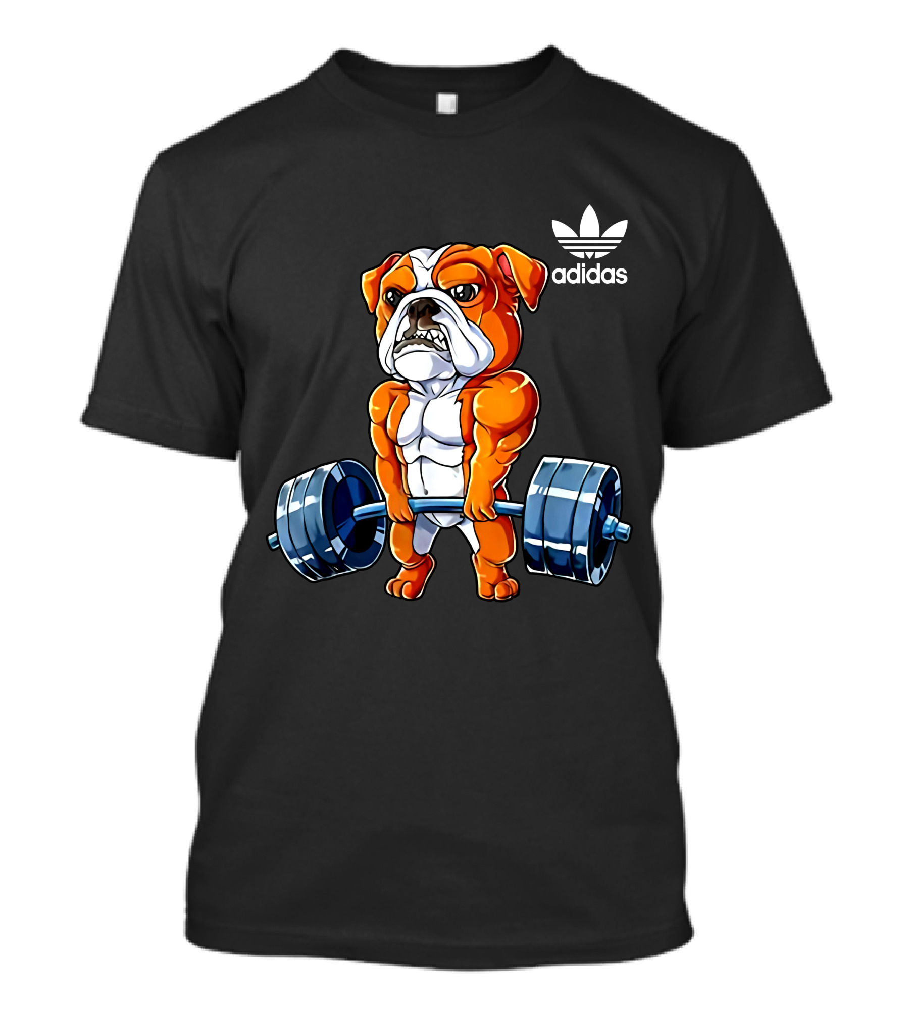 English Bulldog Funny Weightlifting Deadlift Fitness Gym Men T-Shirt