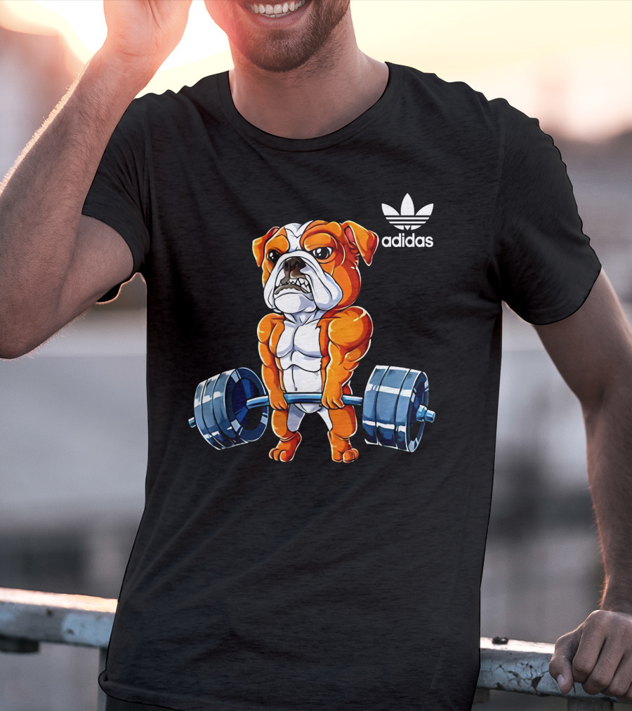 English Bulldog Funny Weightlifting Deadlift Fitness Gym Men T-Shirt