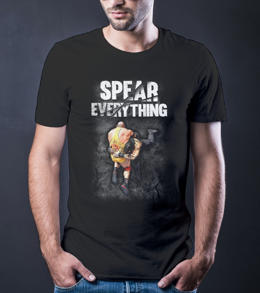 Roman Reigns Spear Everything Wrestling Move Combat T-Shirt
