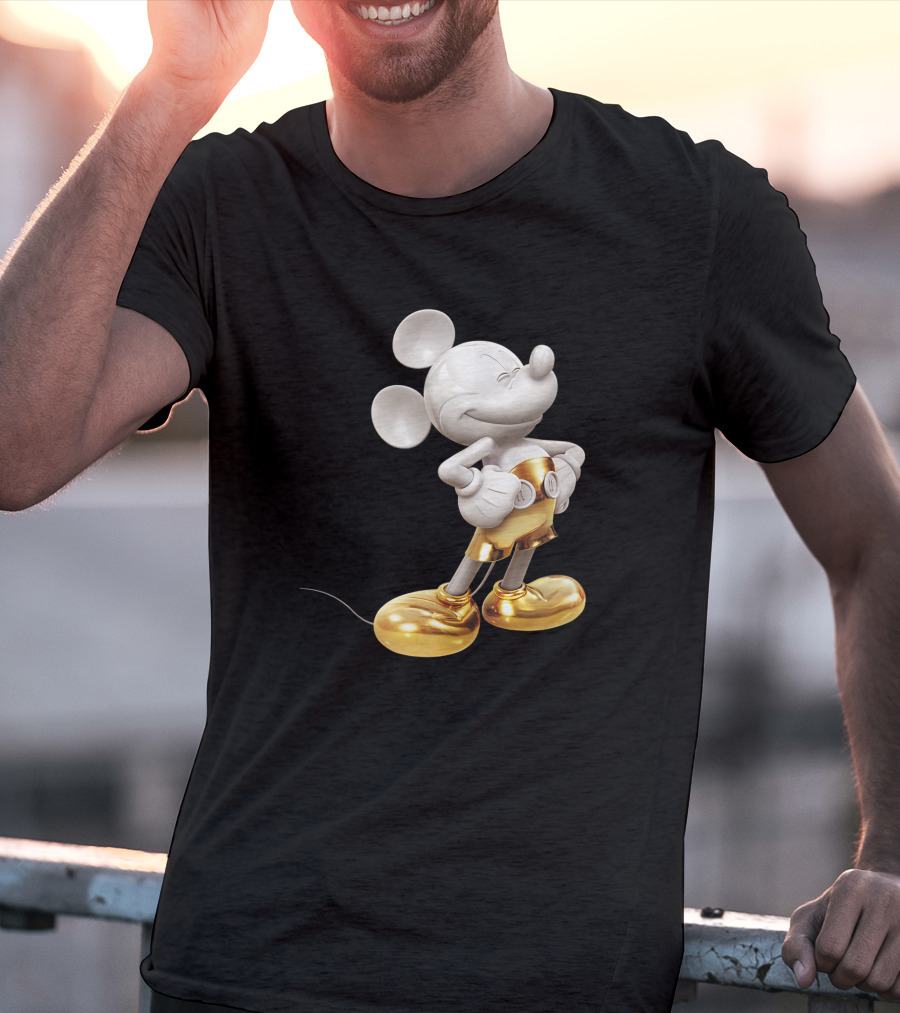 Mickey Mouse Gold Pose Disney Vintage Look T-Shirt