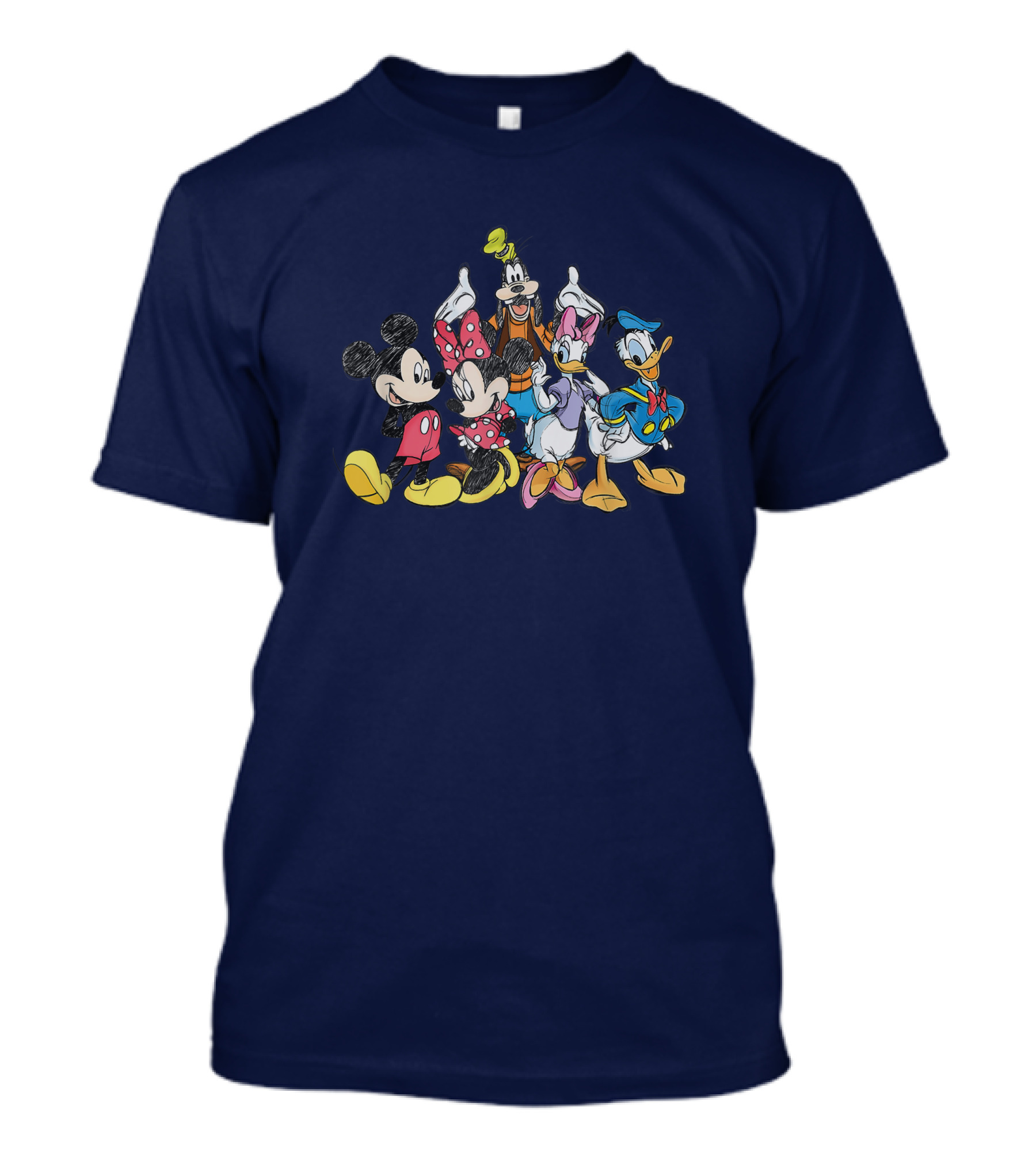 Mickey Mouse Minnie Goofy Pluto Donald Duck Disney Friends T-Shirt