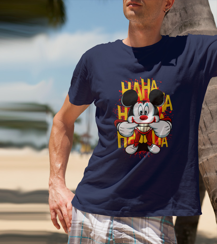 HAHA Mickey Mouse Funny Man T-Shirt