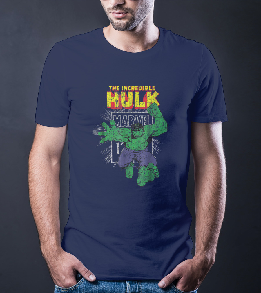 The Incredible Hulk Marvel Retro Comic Book Stamp T-Shirt