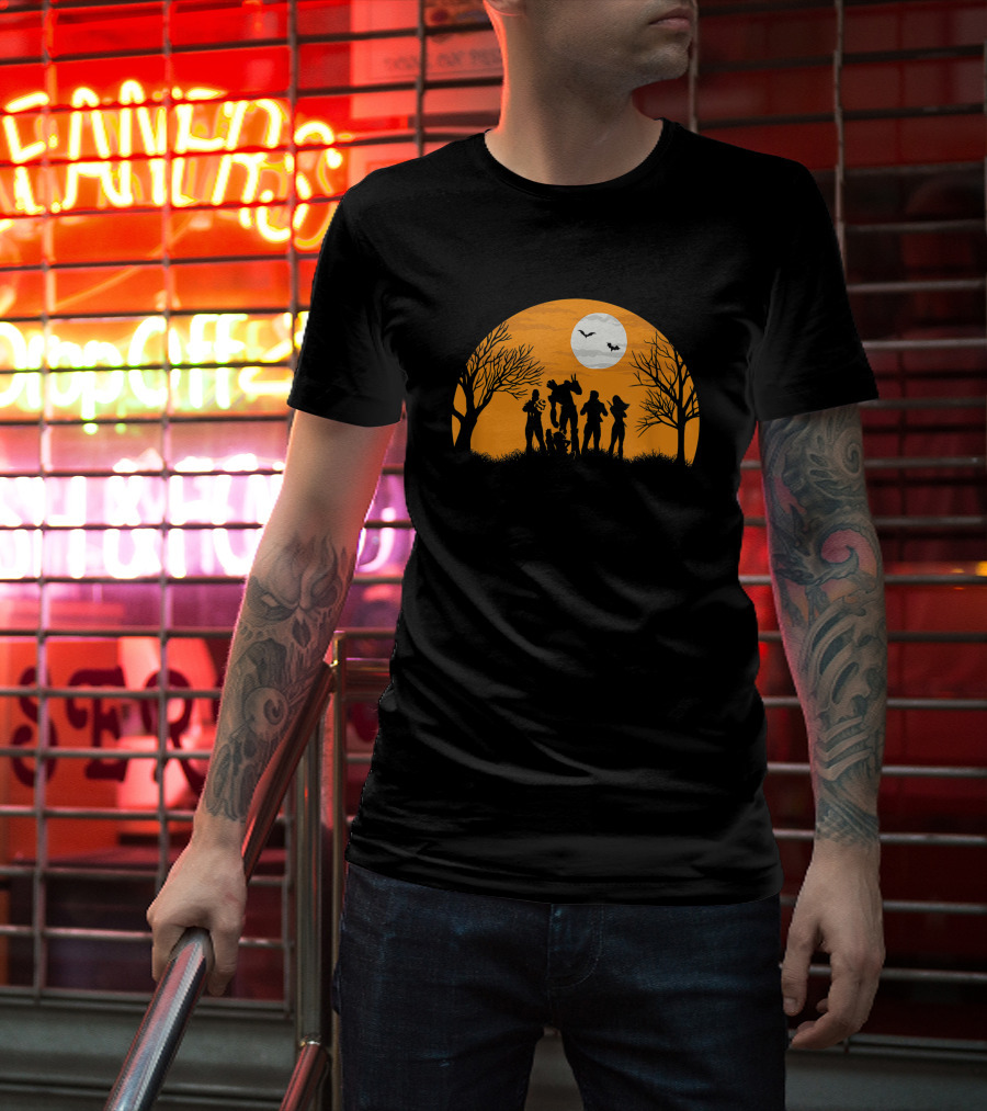 Guardians Of The Galaxy Halloween Silhouette Scene Marvel T-Shirt