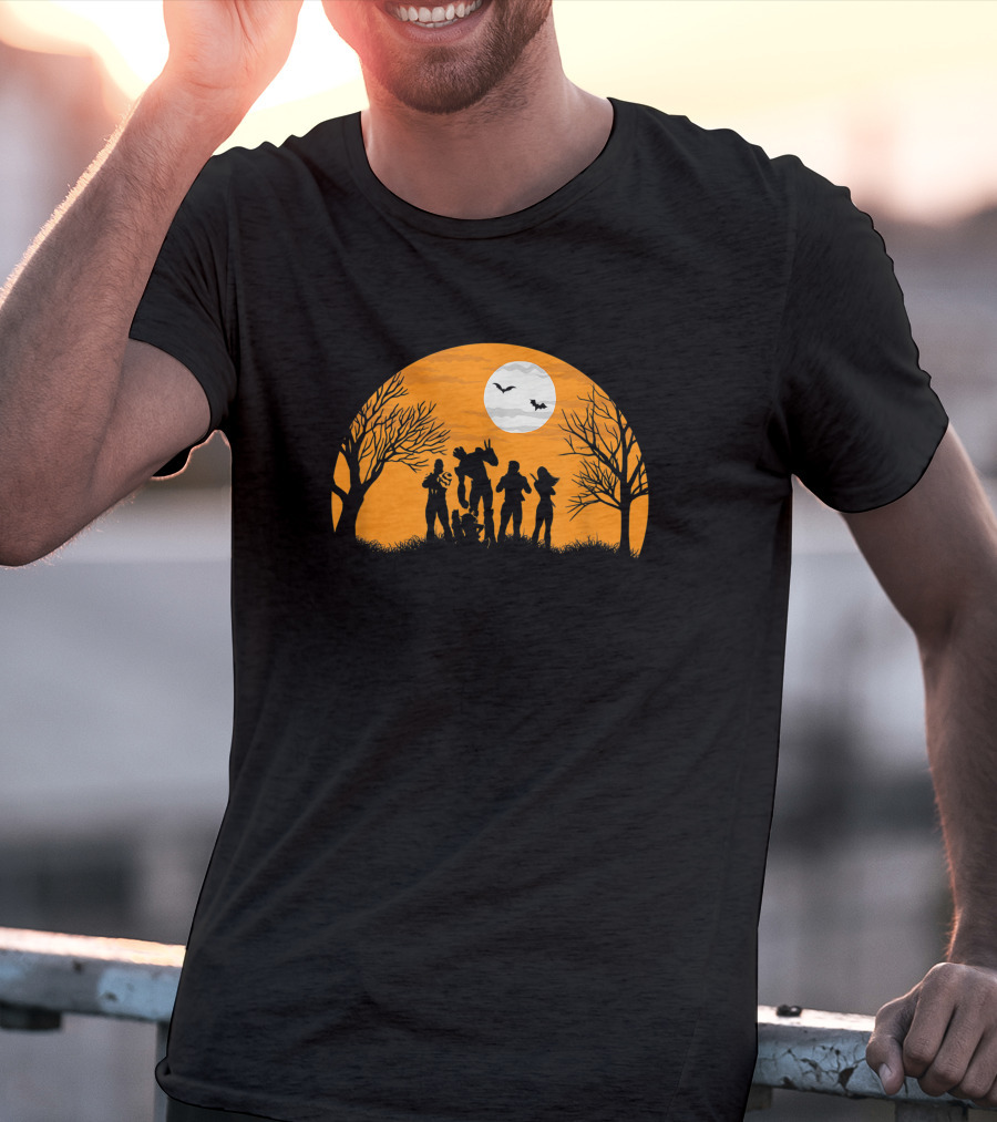 Guardians Of The Galaxy Halloween Silhouette Scene Marvel T-Shirt