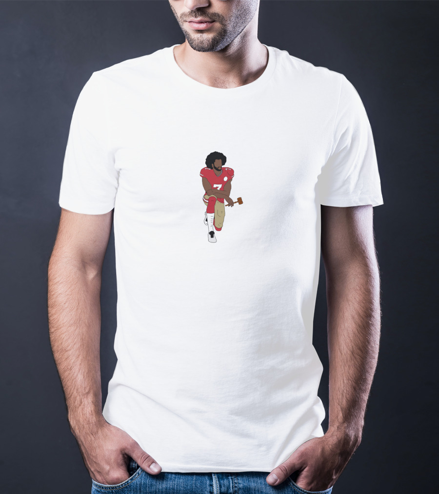 Kneeling Kaepernick Believe In Something Football Player Number 7 T-Shirt