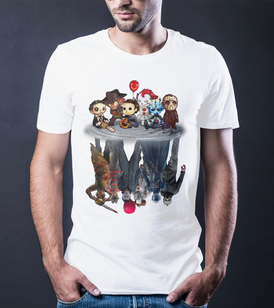 Family Is Everything Horror Icons Reflection T-Shirt