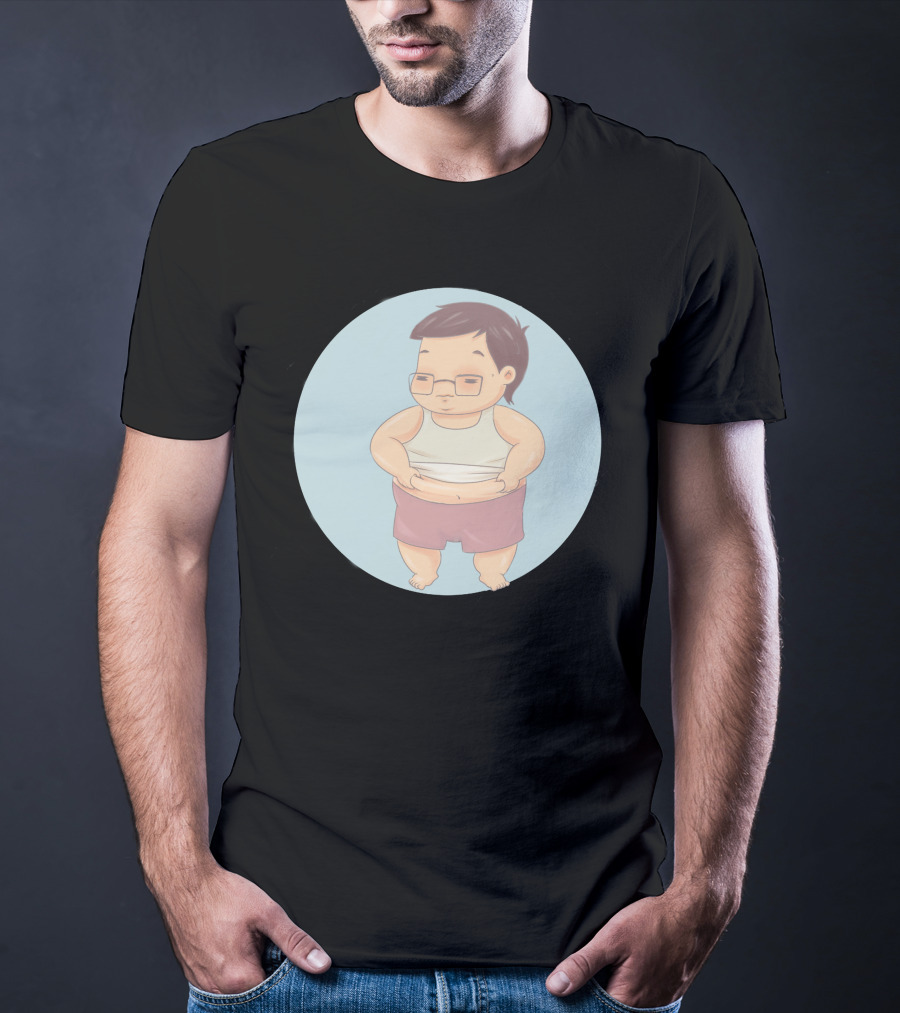 AnhBeo Round Cartoon Character T-Shirt