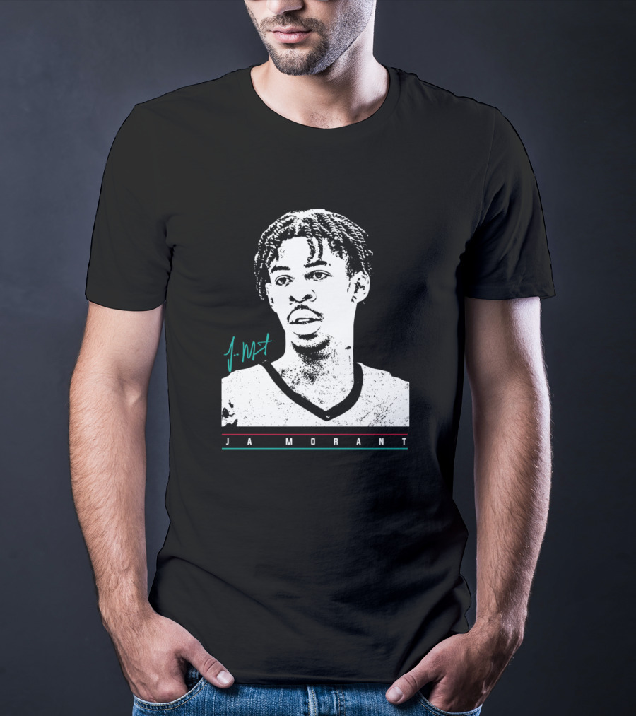 J Morant Headshot Signature JA MORANT T-Shirt