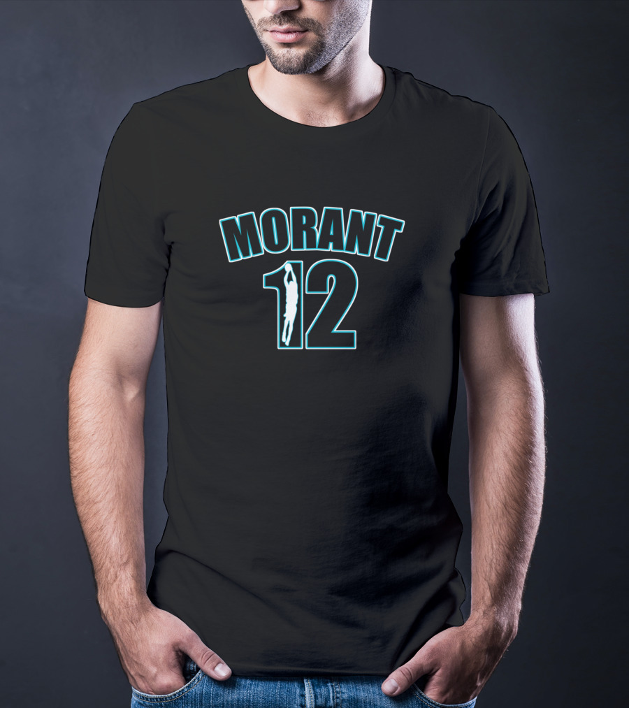 Morant 12 Silhouette Basketball Dunk T-Shirt