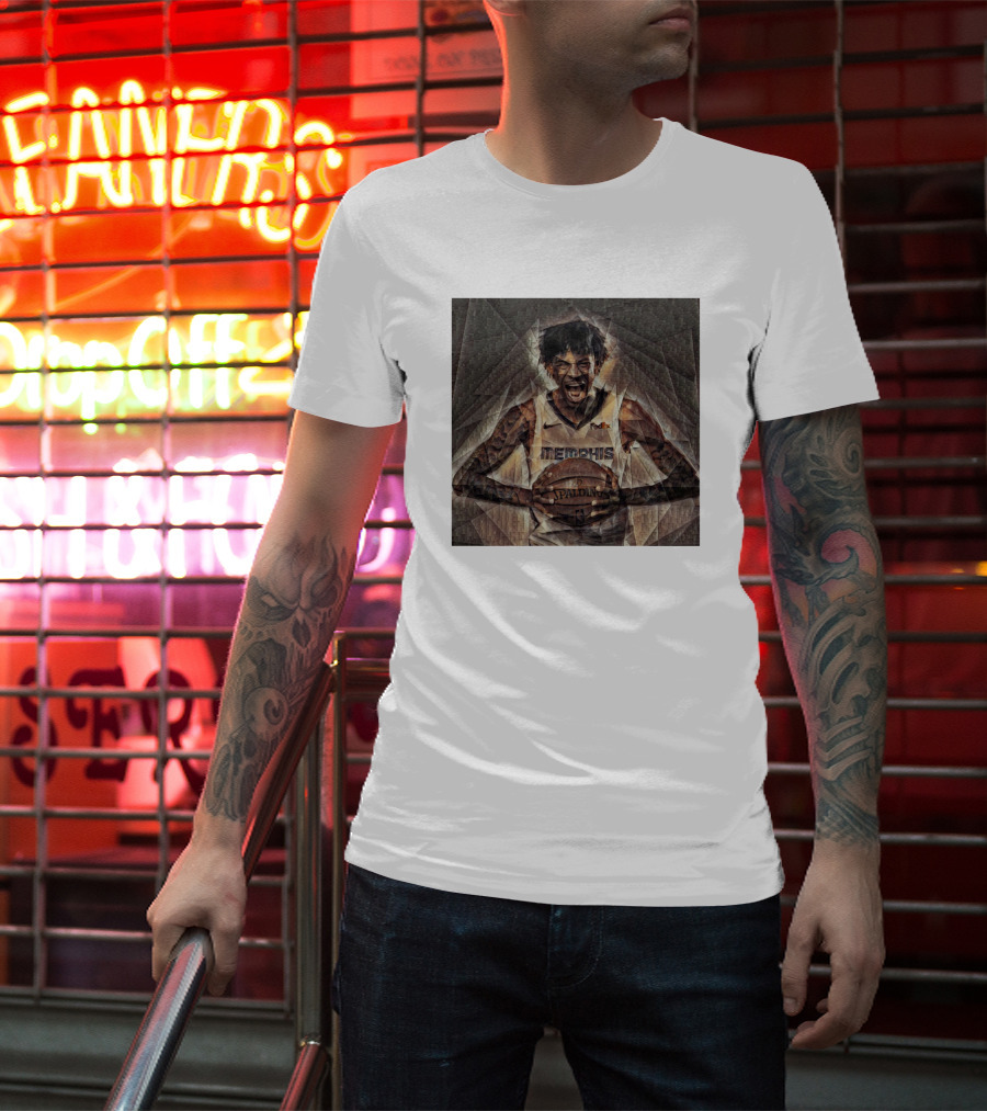Ja Morant Memphis Basketball Oil Painting T-Shirt