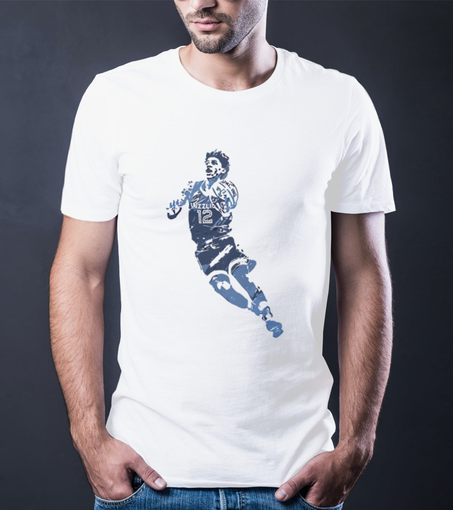 Grizzlies Basketball Player Silhouette 12 Funny Grizzliesa3hfc T-Shirt