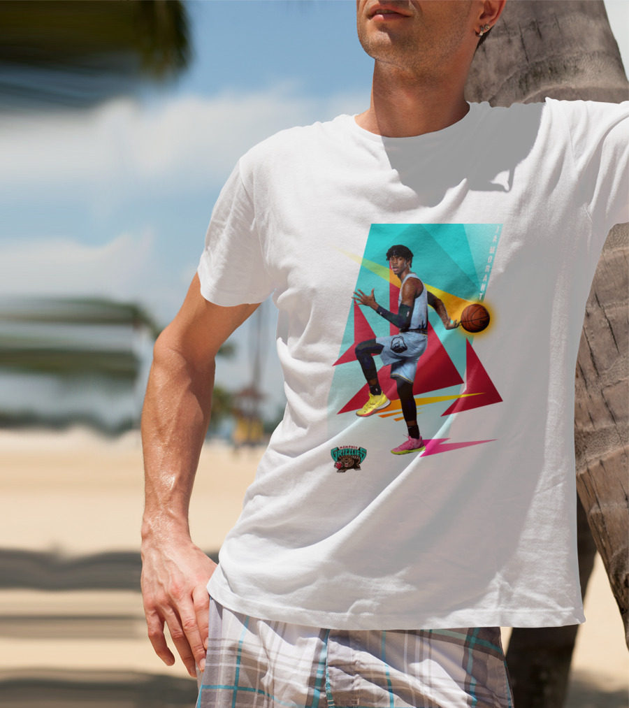 Ja Morant Memphis Grizzlies Retro Vibe Basketball Action T-Shirt