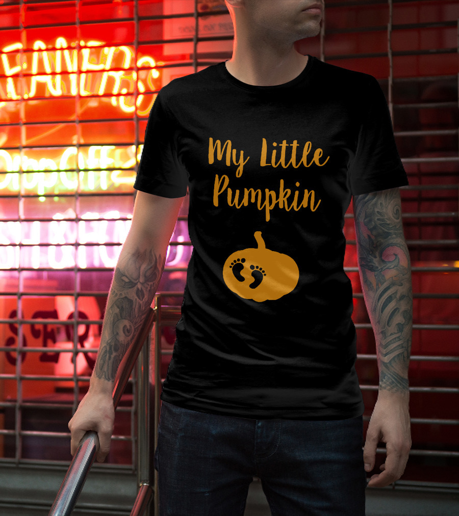My Little Pumpkin Baby Footprints T-Shirt