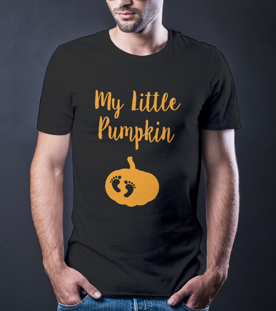 My Little Pumpkin Baby Footprints T-Shirt