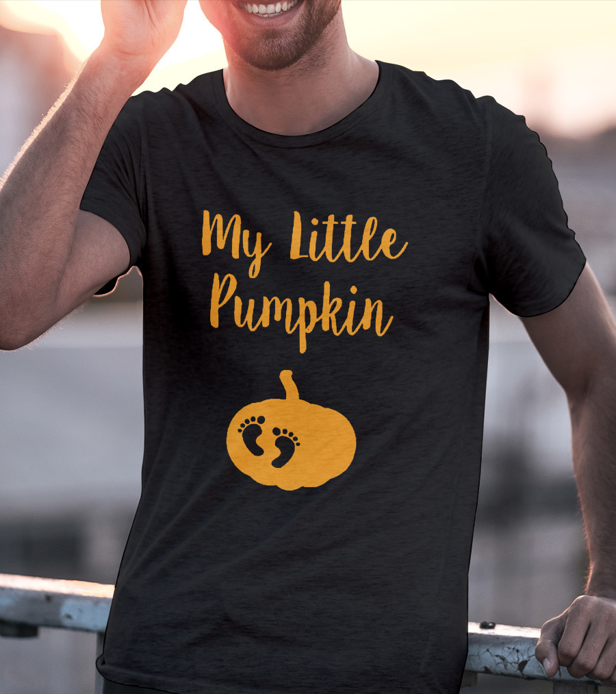 My Little Pumpkin Baby Footprints T-Shirt
