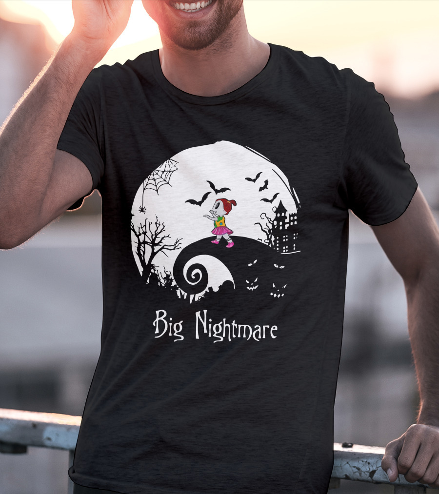 Big Nightmare Girl Halloween Scene T-Shirt