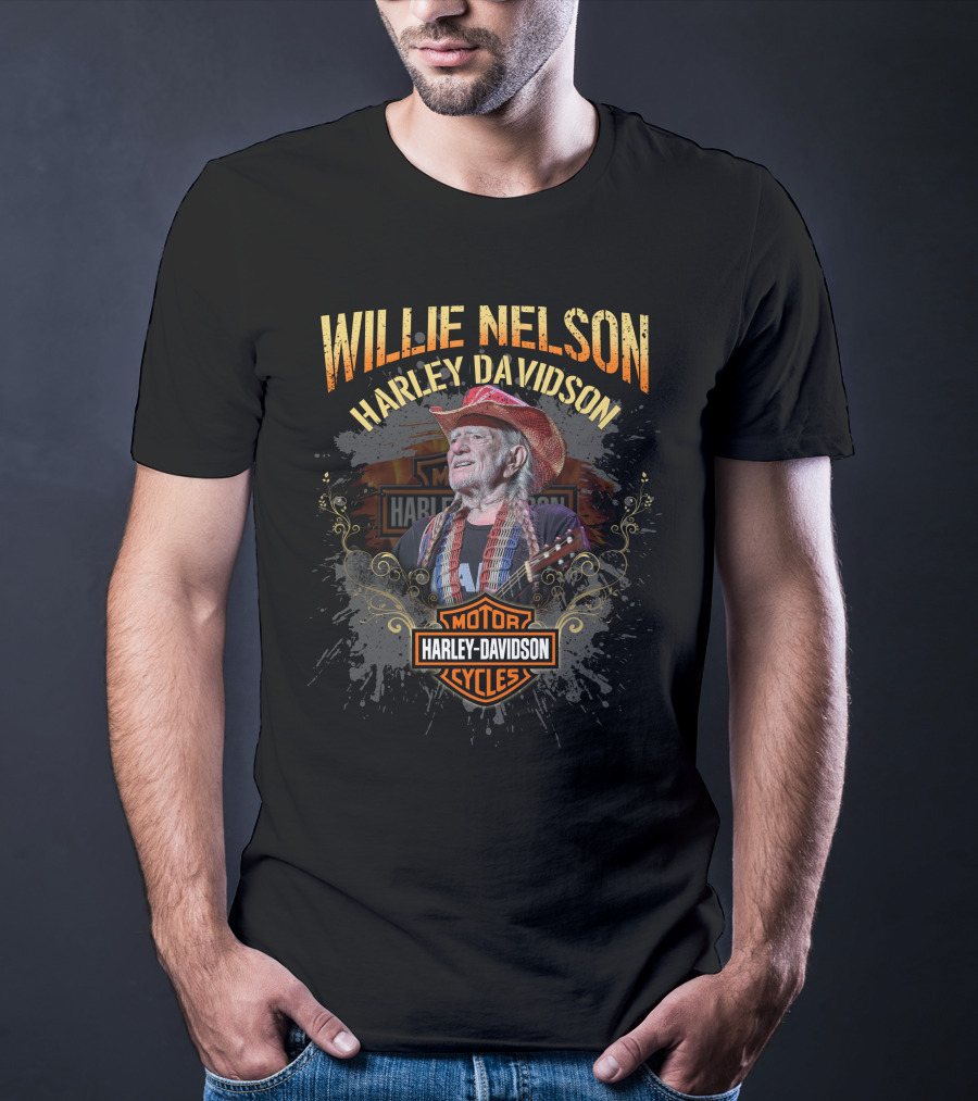 Willie Nelson Harley Davidson Motor Cycles 0224 Hd T-Shirt