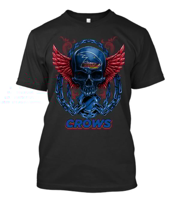 Adelaide Crows Skull With Chains And Wings T-Shirt