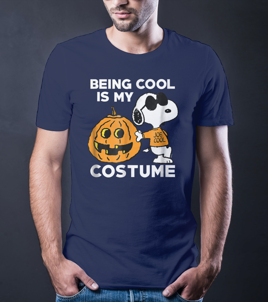 Being Cool Is My Costume Joe Cool Halloween Snoopy Pumpkin T-Shirt