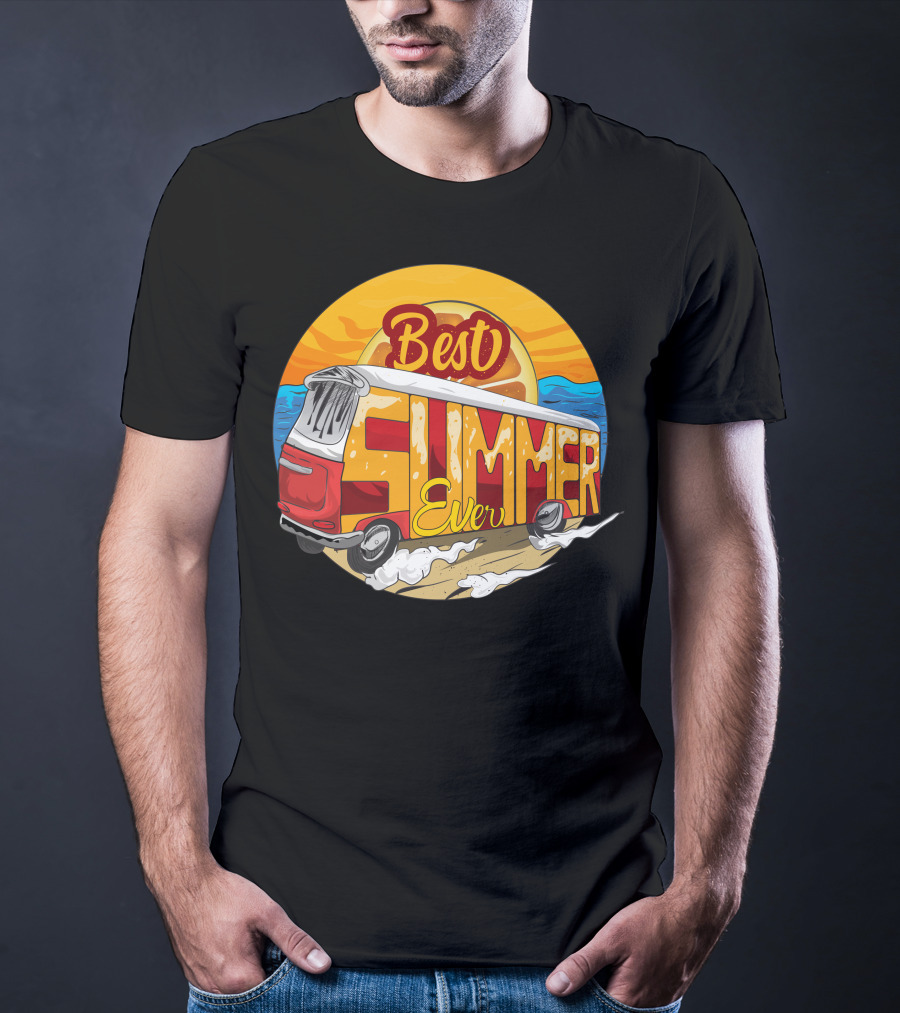 Best Summer Ever Beach Surf Van Adventure T-Shirt