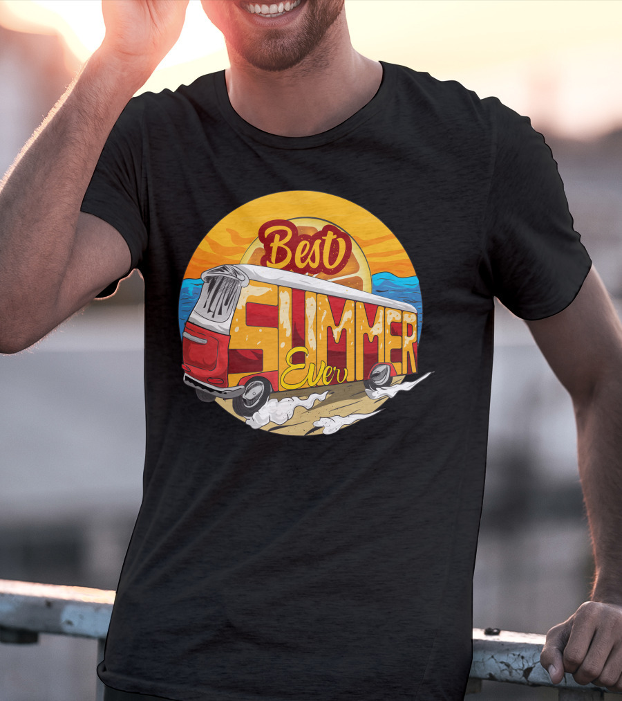 Best Summer Ever Beach Surf Van Adventure T-Shirt