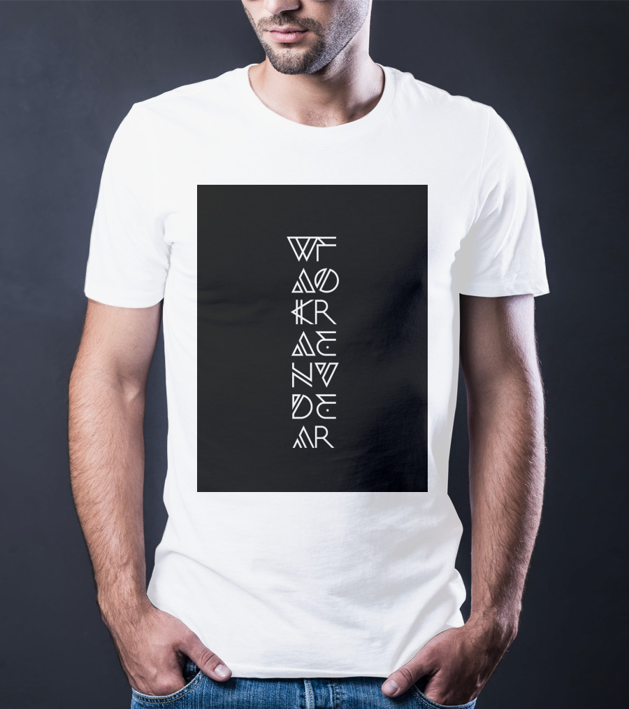 Wakanda Forever Vertical Tribal Text T-Shirt