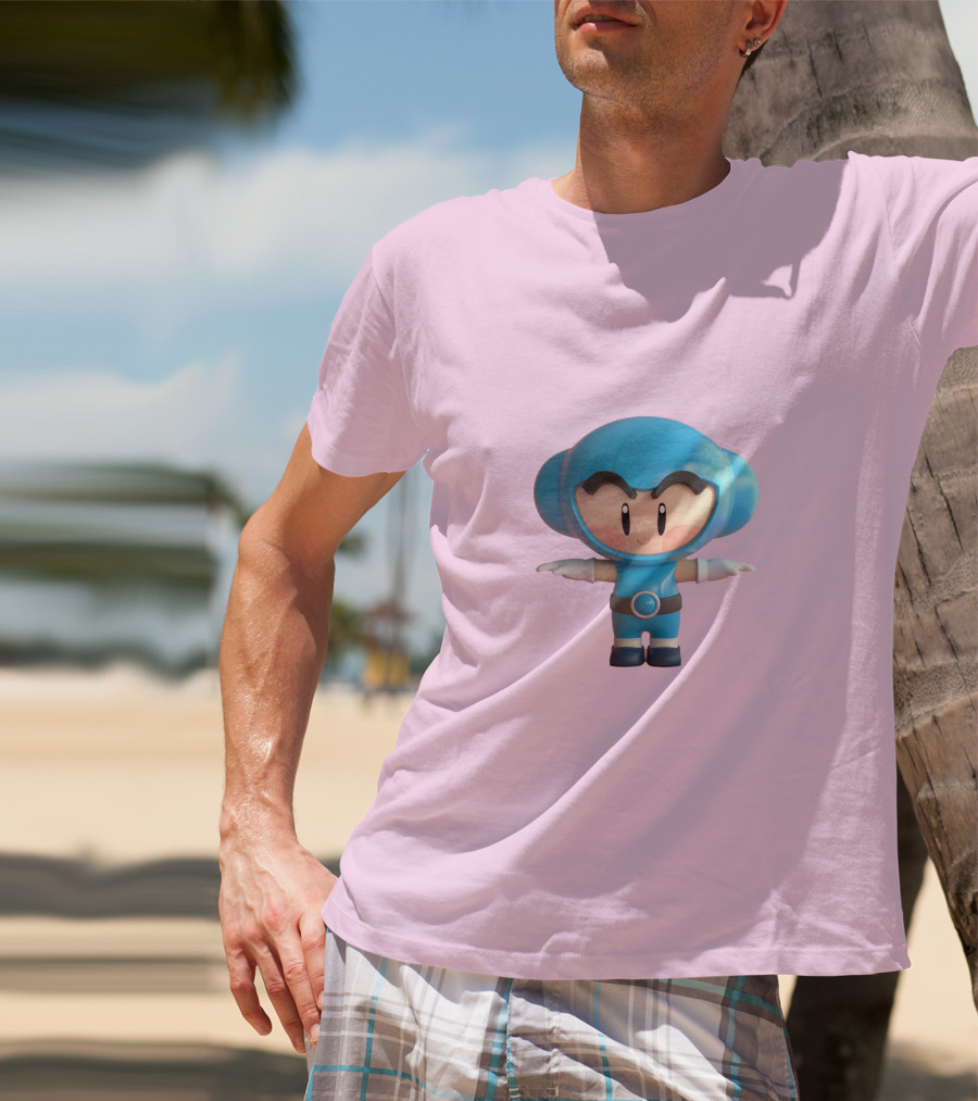 Crazy Arcade Dao Cute Character Blue T-Shirt