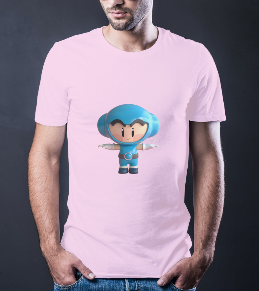 Crazy Arcade Dao Cute Character Blue T-Shirt