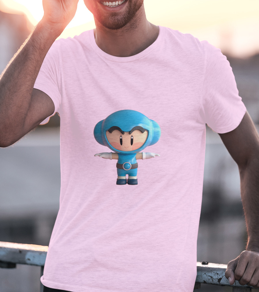 Crazy Arcade Dao Cute Character Blue T-Shirt