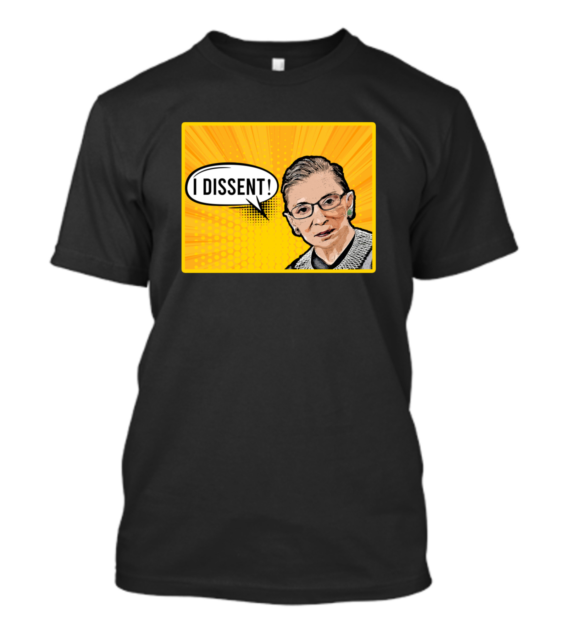 I Dissent Ruth Bader Ginsburg Yellow Pop T-Shirt