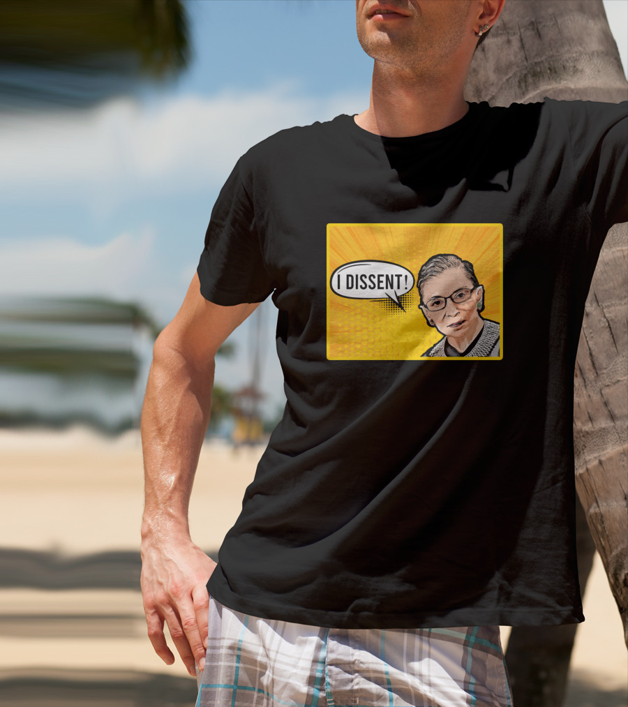 I Dissent Ruth Bader Ginsburg Yellow Pop T-Shirt
