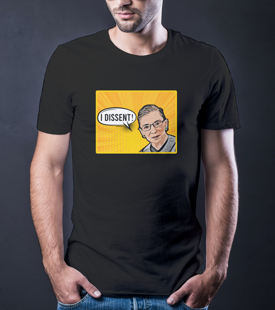 I Dissent Ruth Bader Ginsburg Yellow Pop T-Shirt