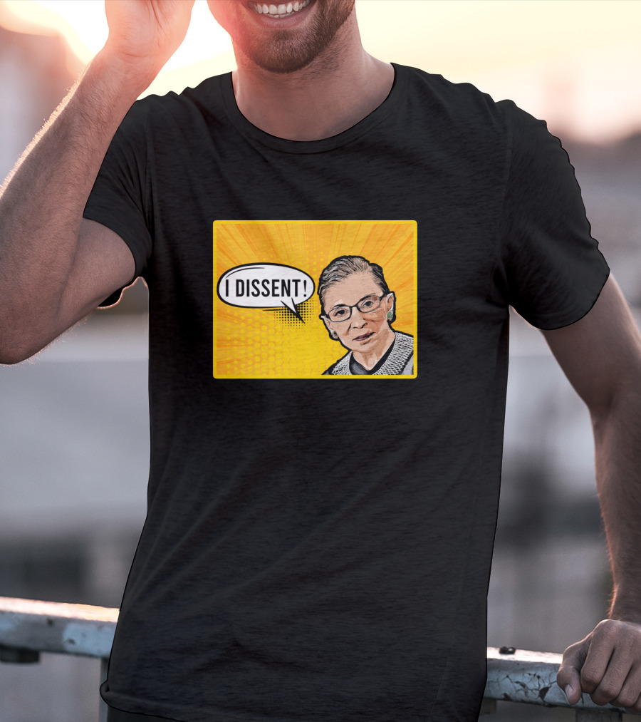 I Dissent Ruth Bader Ginsburg Yellow Pop T-Shirt
