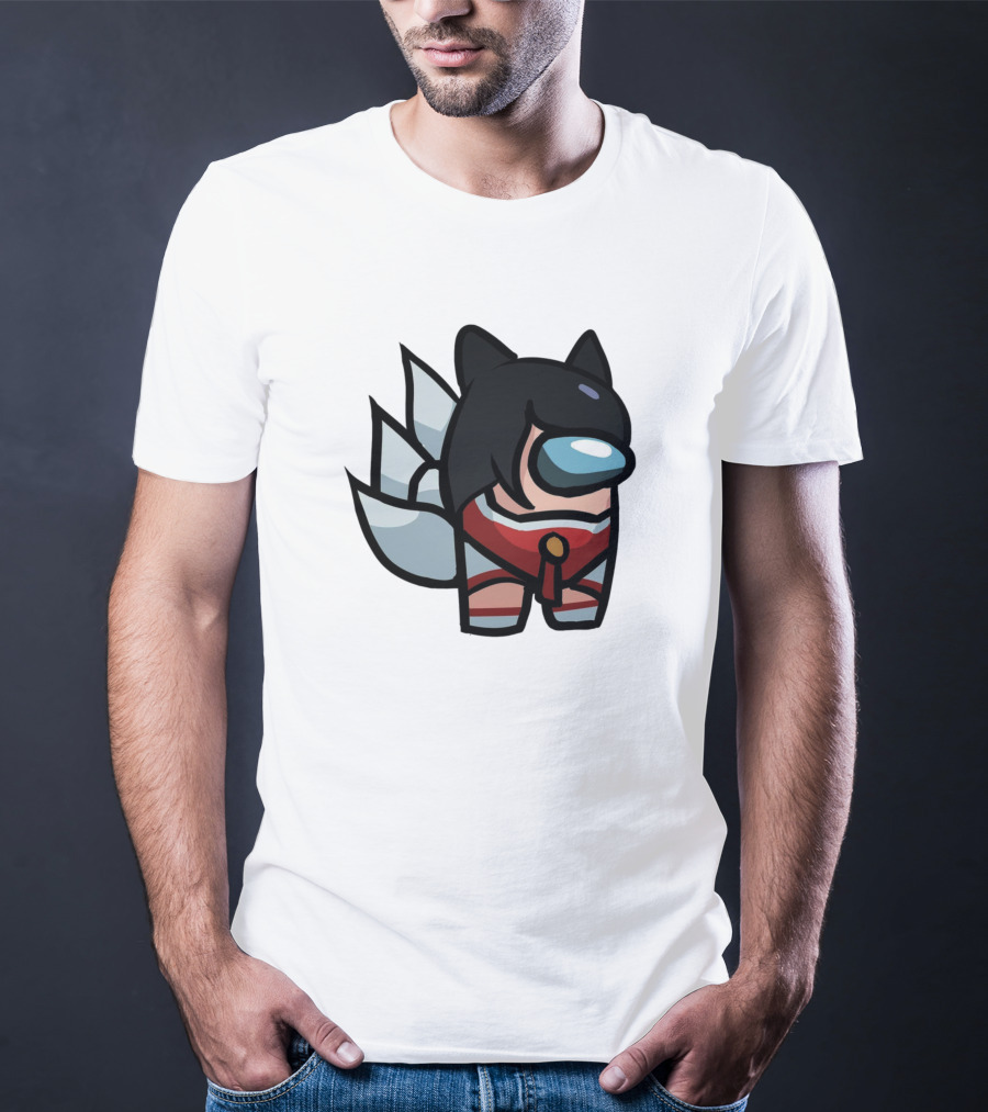 Among Us Character Cosplaying Ahri From League Of Legends T-Shirt