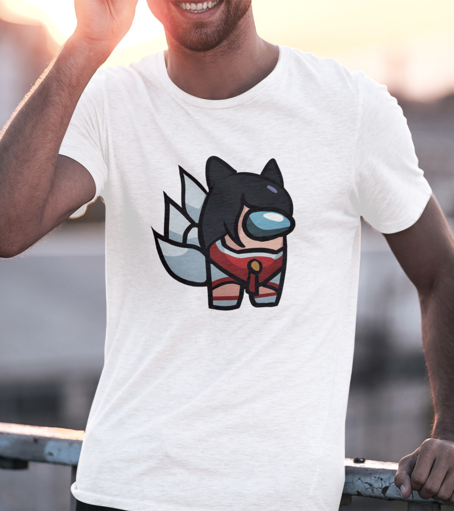 Among Us Character Cosplaying Ahri From League Of Legends T-Shirt