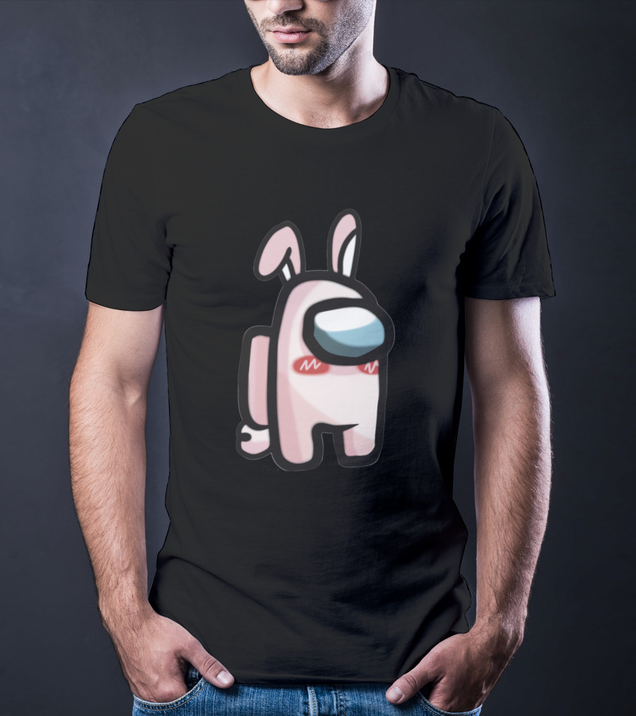 Among Us Bunny Costume Blush Fanart T-Shirt
