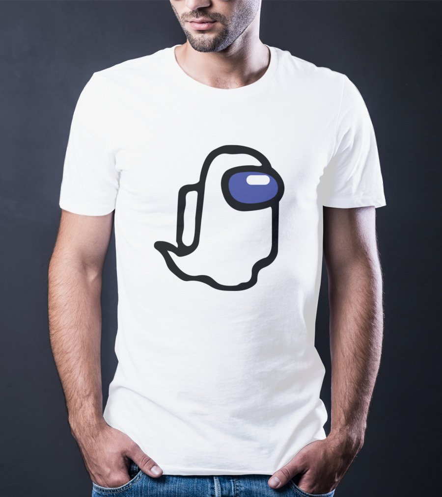 Among Us Ghost Character Minimalist T-Shirt