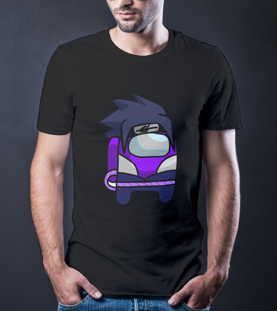 Among Us Ninja Sasuke Crossover Purple Crewmate Warrior T-Shirt
