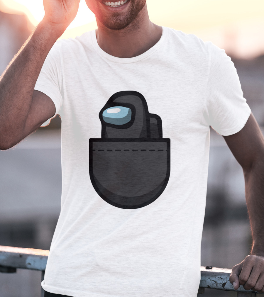 Black Crewmate Among Us Pocket T-Shirt