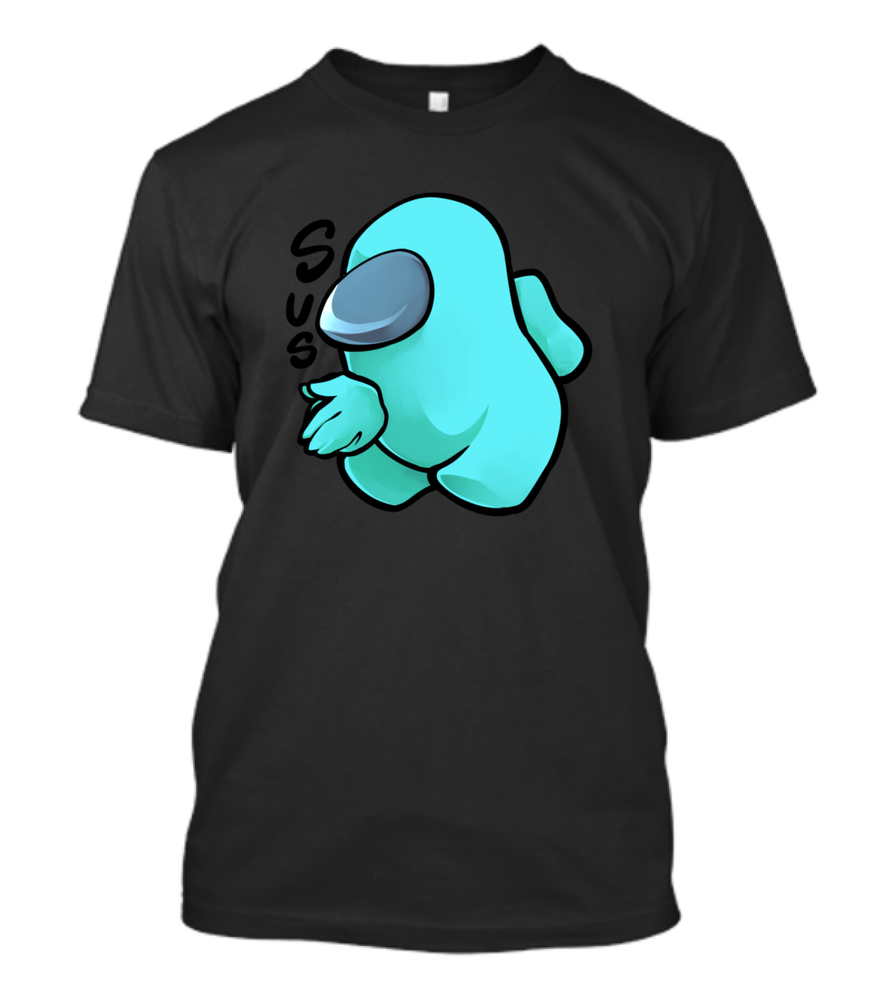 Sus Light Blue Crewmate Character T-Shirt