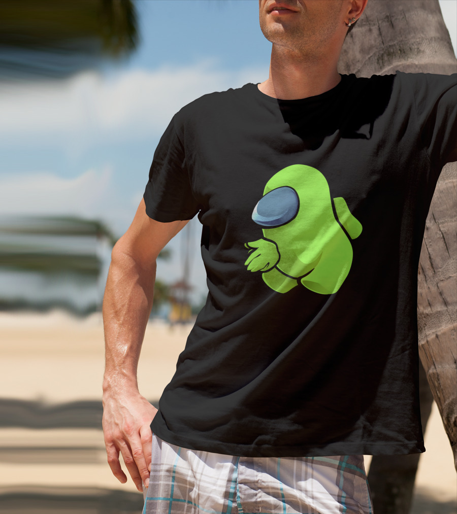 Sus Light Green Crewmate Character T-Shirt